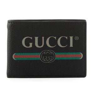 Gucci Bi-Fold Leather Logo Wallet